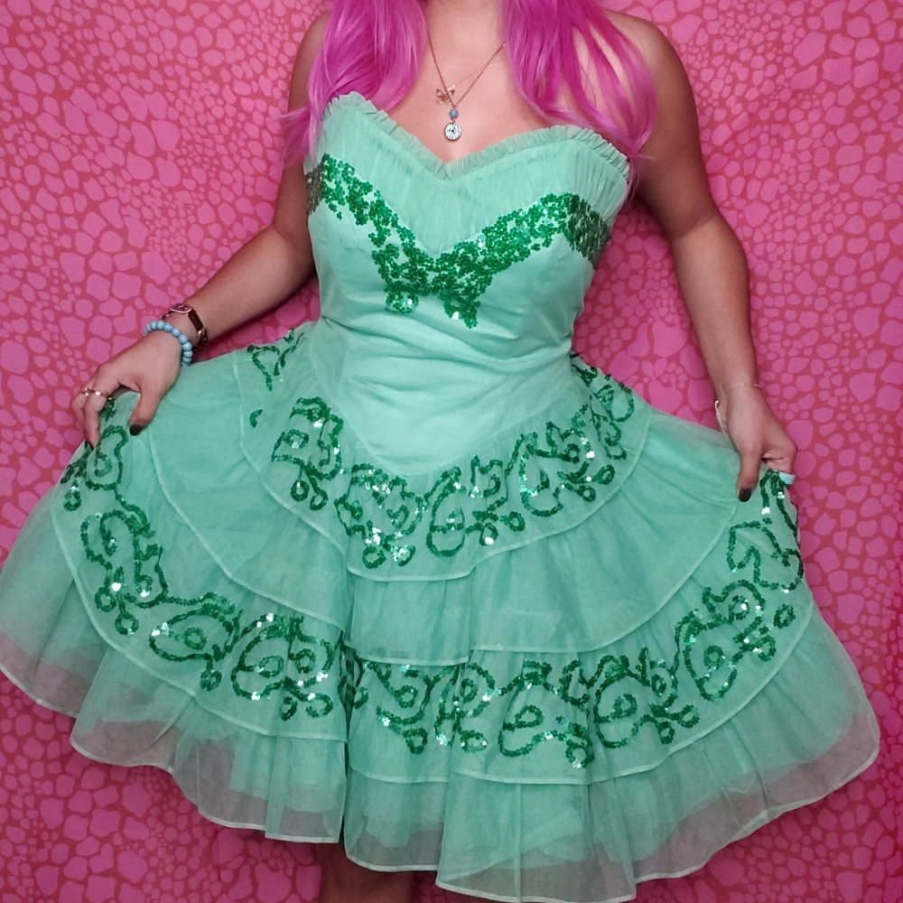 green emerald velvet dress Pink and Green Ombre Pleated Halter Maxi Dress
